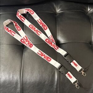 GMC White and Red Lanyard Keychain 2pack